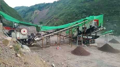 甘肅天水移動(dòng)-固定混合制砂現(xiàn)場視頻