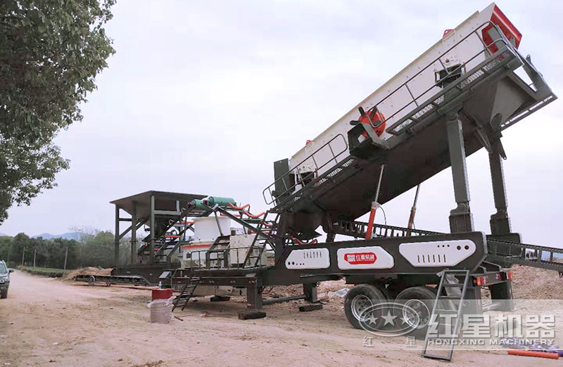 移動(dòng)制砂機(jī)，移動(dòng)自如，粒度調(diào)節(jié)方便