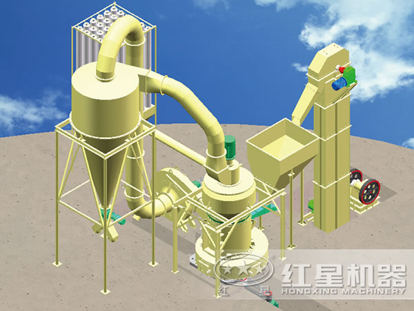 紅砂巖雷蒙磨粉機結(jié)構(gòu)圖