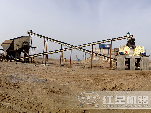 反擊式破碎機(jī)生產(chǎn)線現(xiàn)場圖