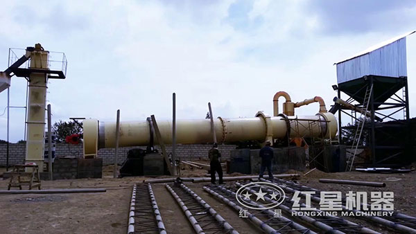 鉬礦選礦回轉(zhuǎn)窯實拍