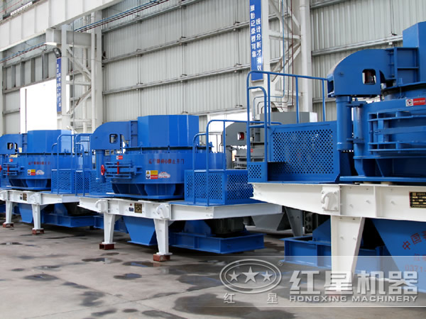 河卵石制砂機(jī)車間圖