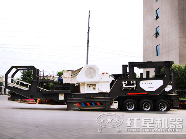 建筑垃圾移動(dòng)破碎站廠區(qū)高清實(shí)拍