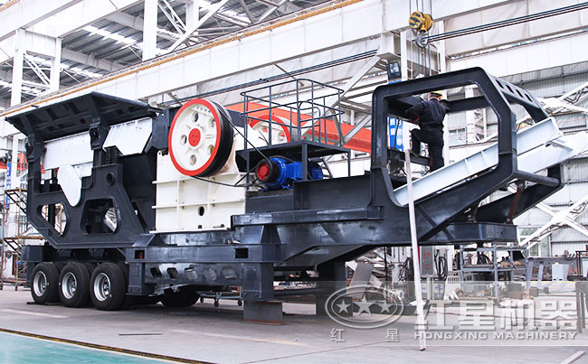 時(shí)產(chǎn)400噸流動打石機(jī)車間圖