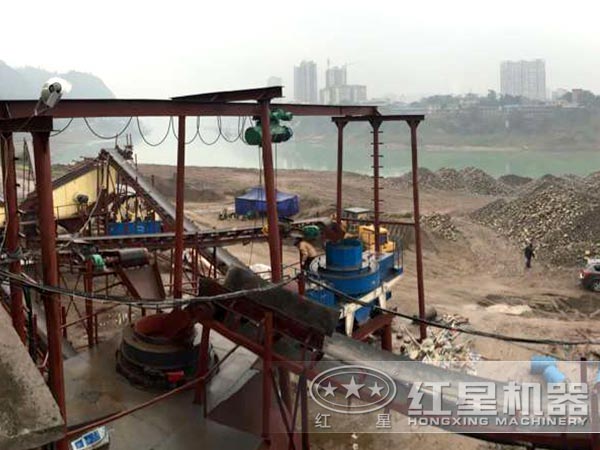 制砂機工作現(xiàn)場