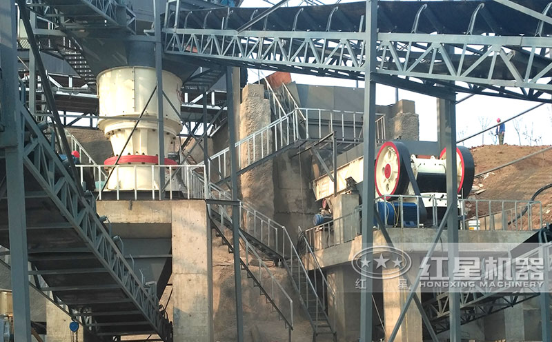 硬石料用顎破加圓錐破