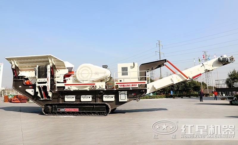 履帶移動(dòng)粉碎石子一體機(jī)