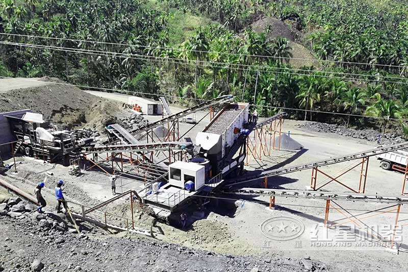 移動(dòng)式煤矸石加工方案現(xiàn)場(chǎng)