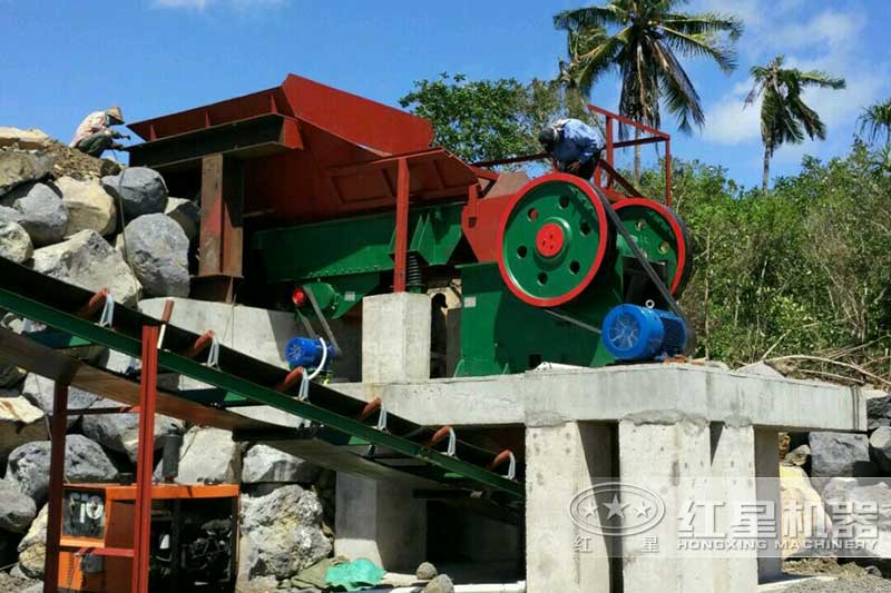 顎式破碎機粗破工段