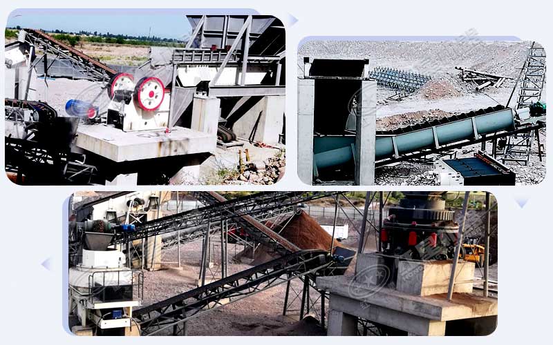 吉爾吉斯坦制砂生產(chǎn)線現(xiàn)場(chǎng)