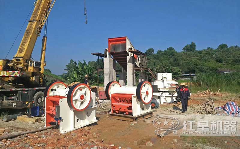 小型制沙廠安裝現(xiàn)場