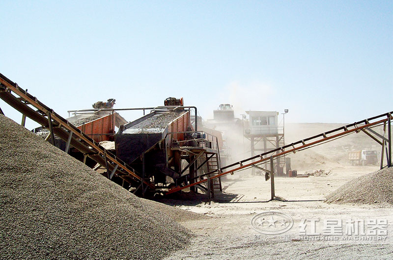 機(jī)制砂生產(chǎn)現(xiàn)場(chǎng)