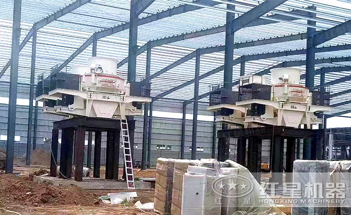 配套使用的4臺破沙機