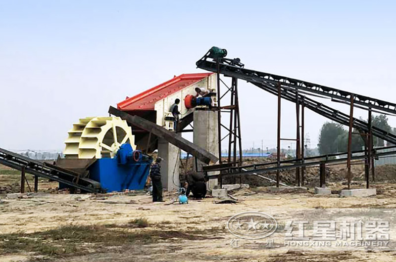 水洗石粉沙機(jī)整體承重，無(wú)須做混凝土基礎(chǔ)
