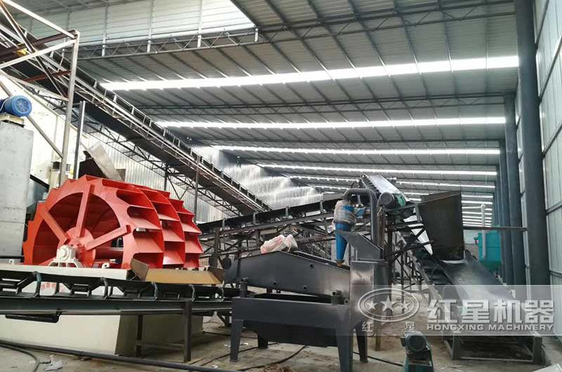 四槽大型石粉洗砂機(jī)安裝現(xiàn)場(chǎng)