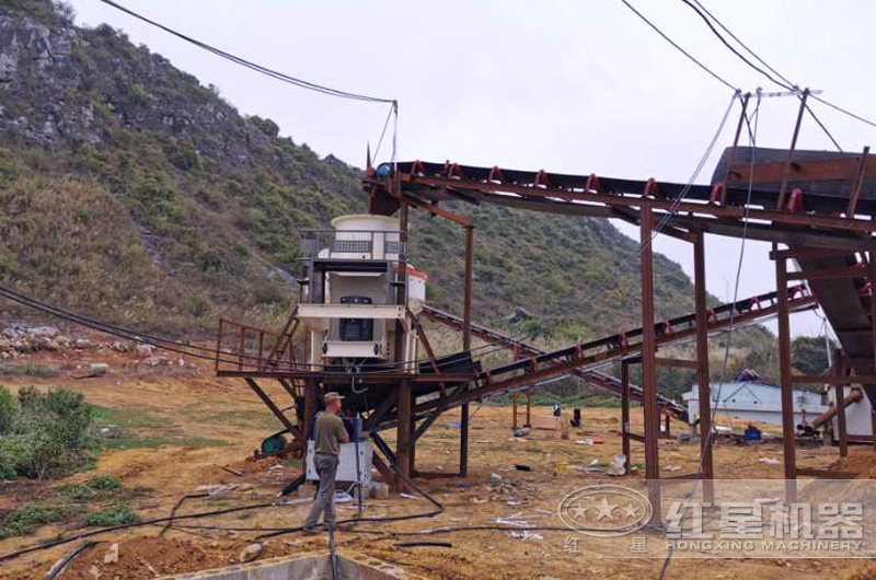 小型制砂機(jī)生產(chǎn)視頻，加工鵝卵石（河卵石）快又好