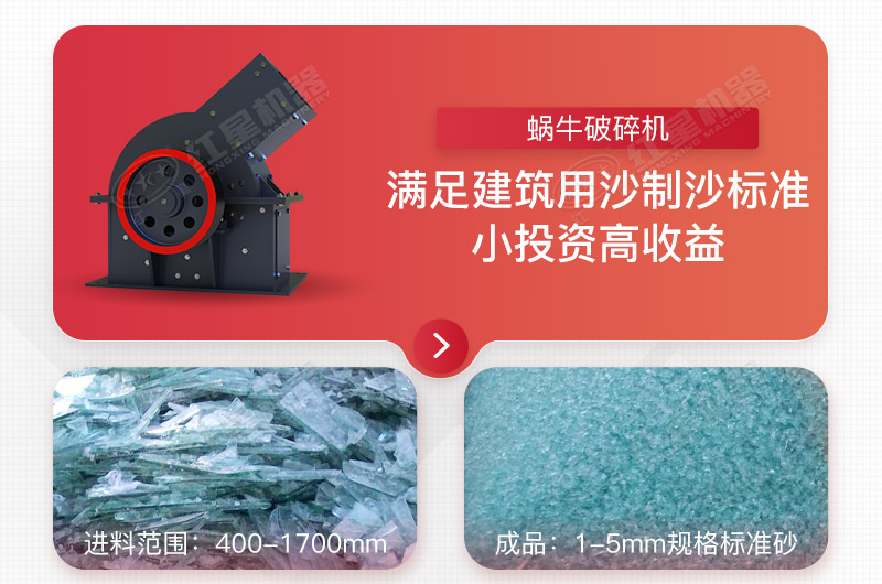 蝸牛破碎機(jī)處理玻璃物料前后對(duì)比