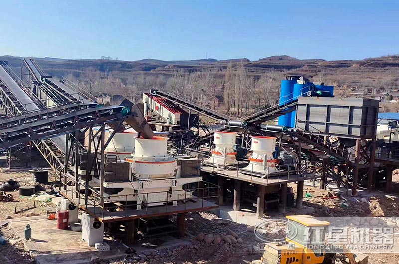 新鄉(xiāng)花崗巖大型破碎生產(chǎn)線現(xiàn)場實拍