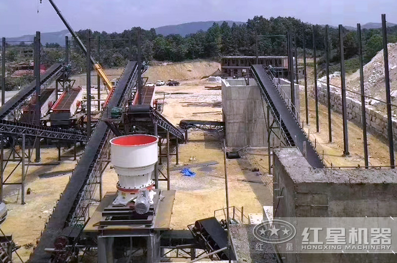 廣東時(shí)產(chǎn)200噸石料廠配置安裝中