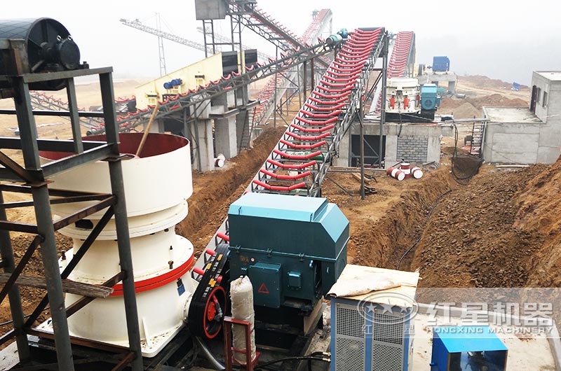 二級(jí)細(xì)碎部分主要以圓錐破為主